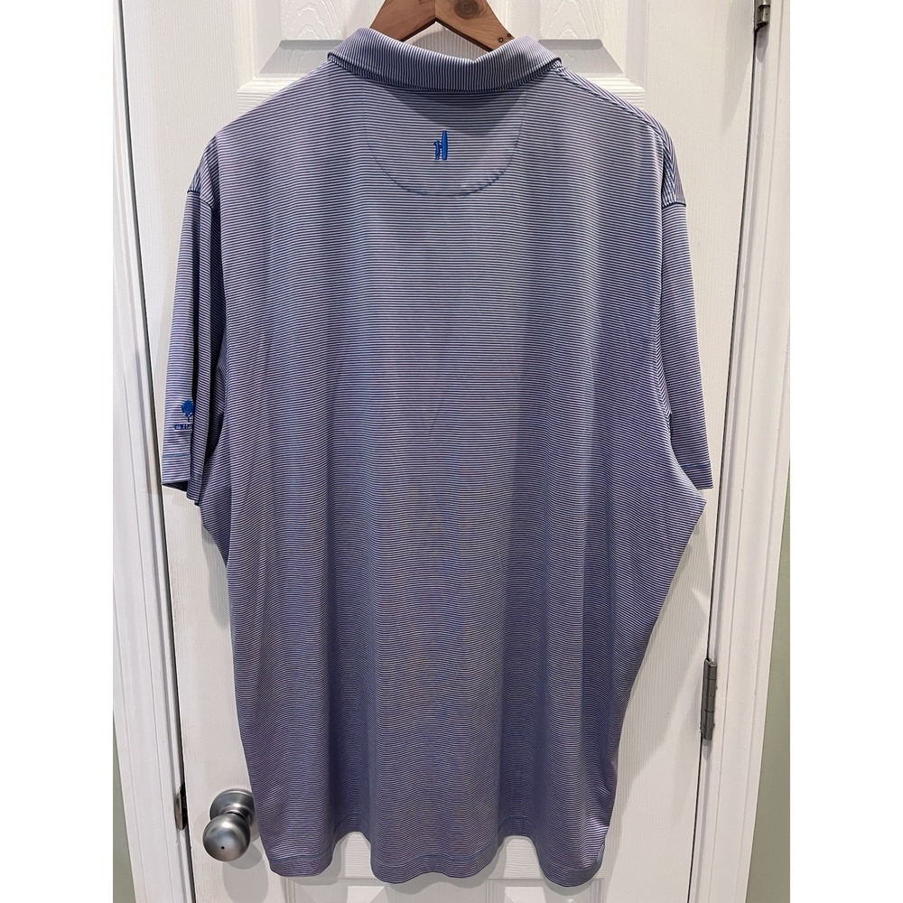 Johnnie-O Performance Polo Purple Pink Striped XXL UPF50 Craft Farms Golf Club‎ - Picture 3 of 8